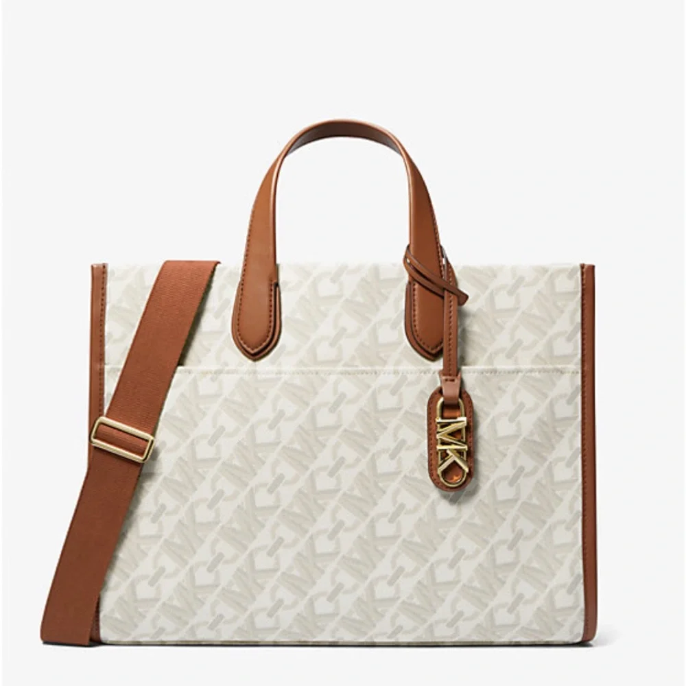 MK Gigi Signature Logo Canvas Tote Bag - Picture 2 of 7